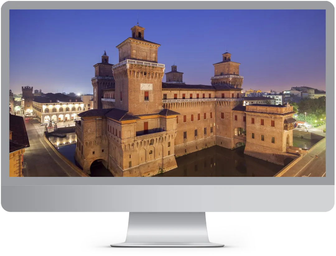 Computer con Immagine di Ferrara, creazione siti web a Ferrara
