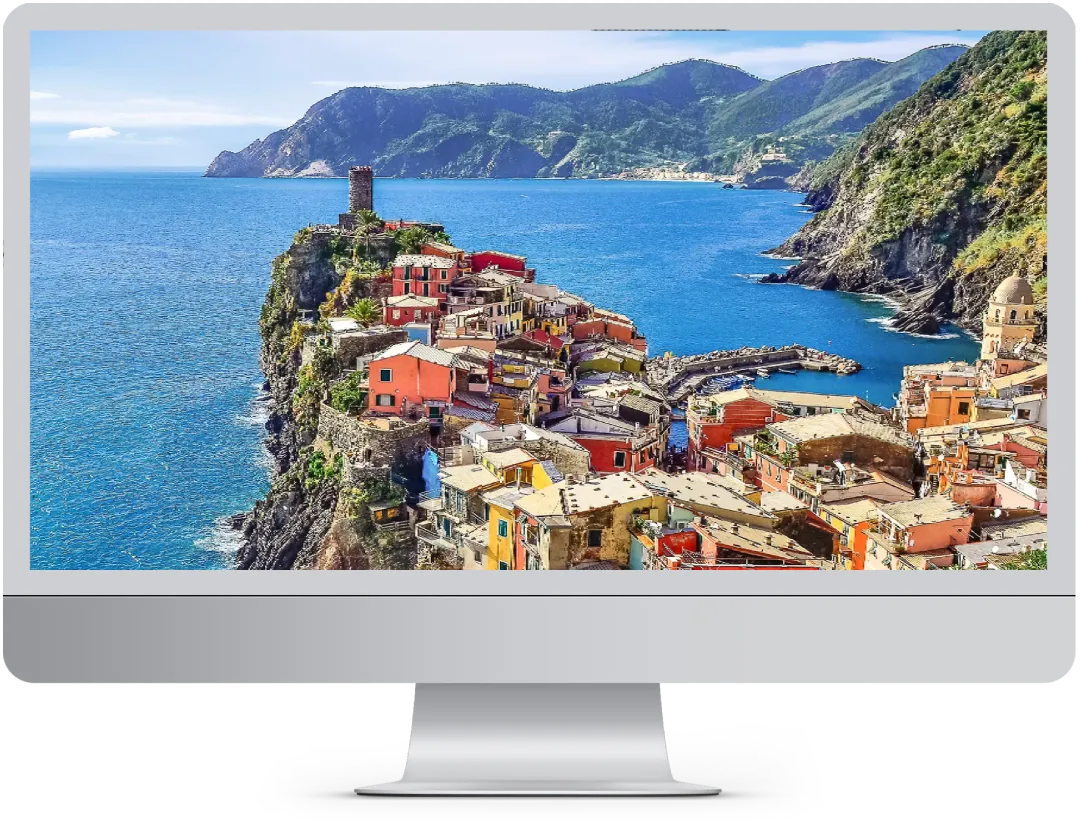 Computer con Immagine di La Spezia che mostra il servizio realizzazione siti web la Spezia